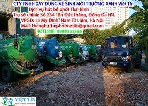 dịch vụ hút bể phốt Thái Bình